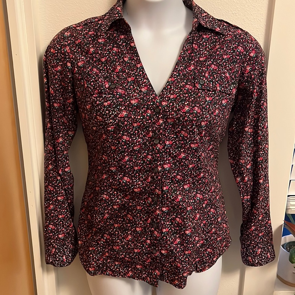 Express Floral Button Down Shirt